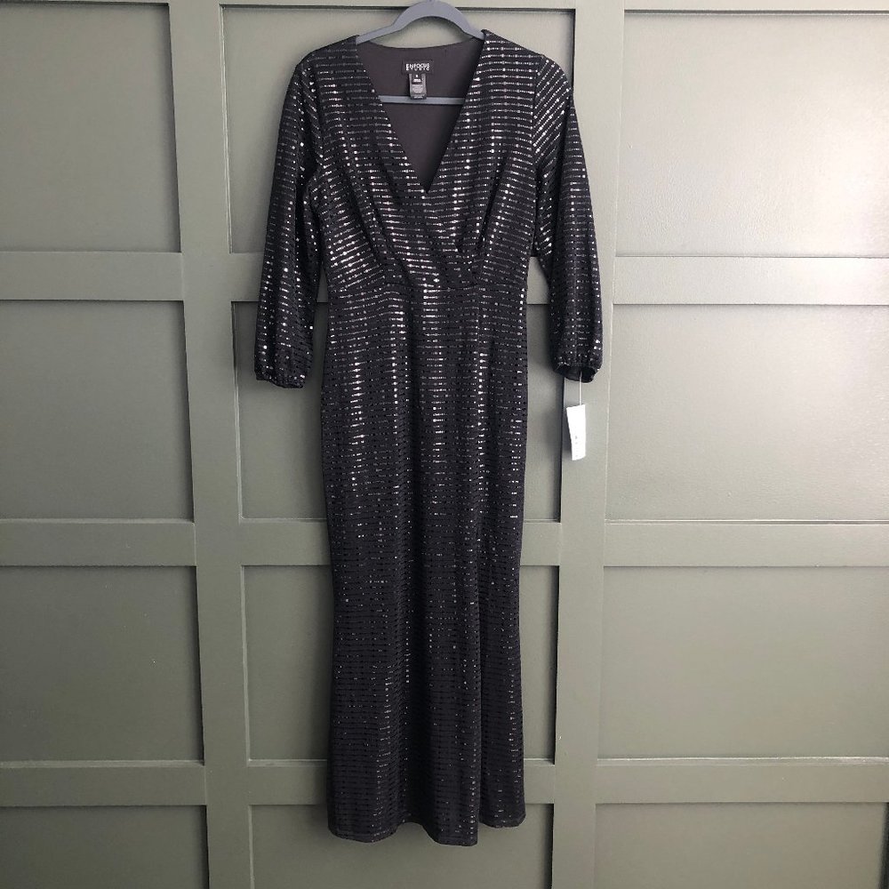 NWT Sequin long black formal dress - Picture 2 of 11